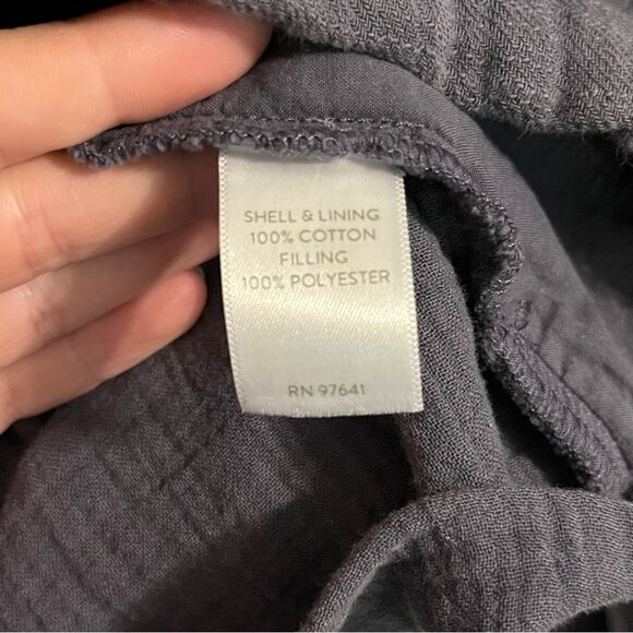 Women's J. Jill 100% Cotton Navy Blue Quilted Jacket - Picture 7 of 7